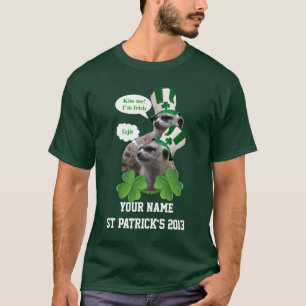 Camiseta Funny meerkat Día de San Patricio