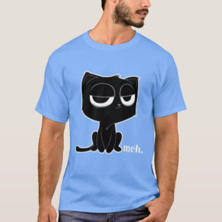Camiseta Funny Meh Cat Gato Niño gato no impresionado