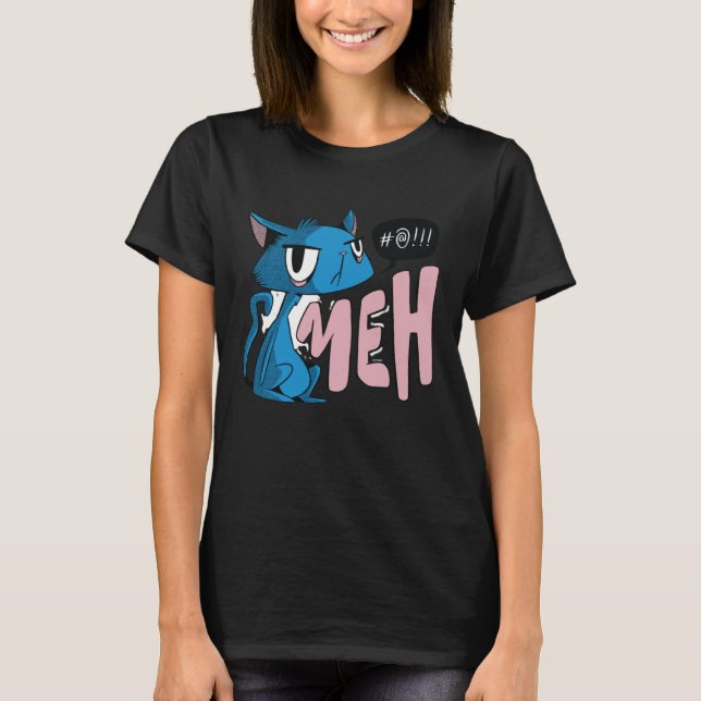 Camiseta Funny Meh Cat Gift for Cat Lovers (Anverso)