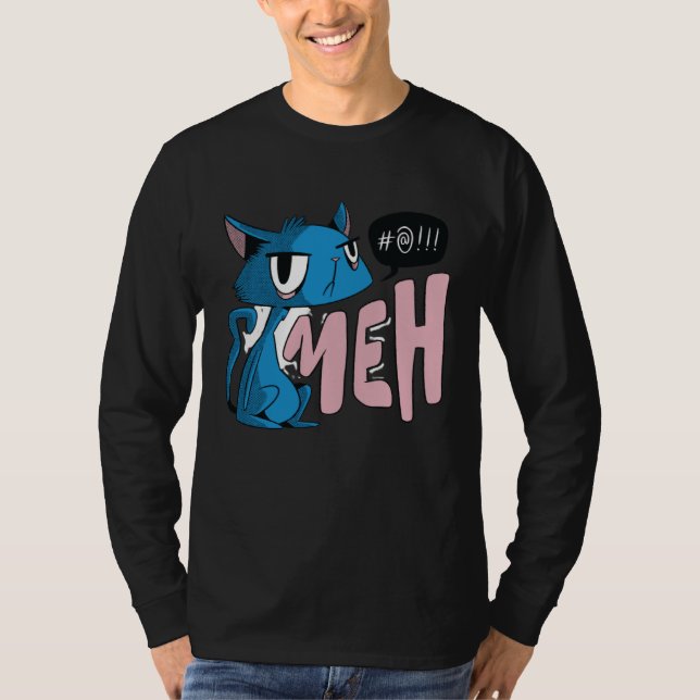 Camiseta Funny Meh Cat Gift for Cat Lovers (Anverso)