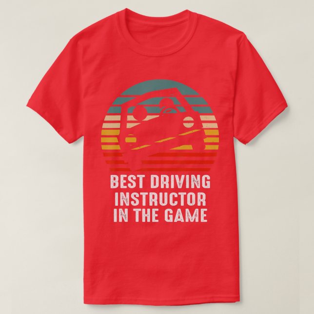 Camiseta Funny Mejor instructor de conducción estudiante co (Diseño del anverso)