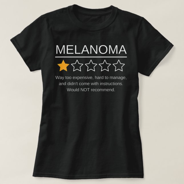 Camiseta Funny Melanoma Conciencia Una estrella Racionando  (Diseño del anverso)
