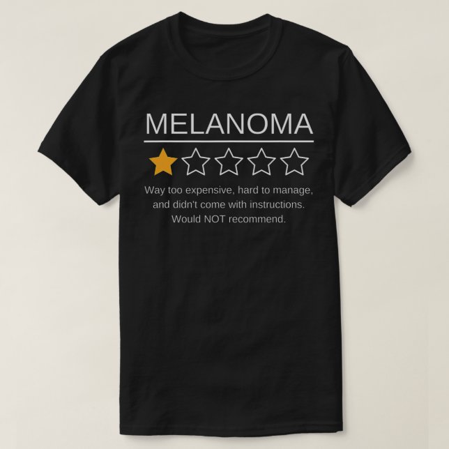 Camiseta Funny Melanoma Conciencia Una estrella Racionando  (Diseño del anverso)
