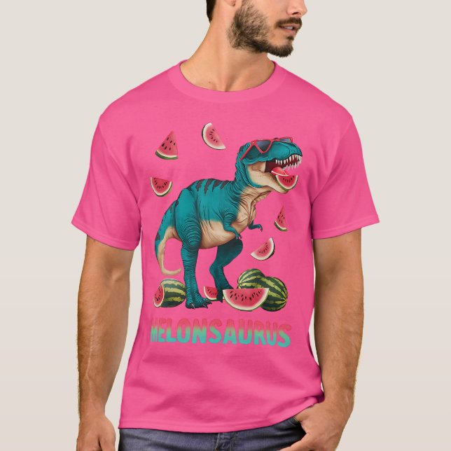 Camiseta Funny Melonsauro sandía Dinosaur T Rex Summer (Anverso)