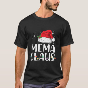 Camiseta Funny Mema Claus Navidades T-Shirt Pajamas Santa G
