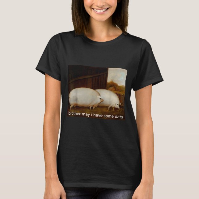 Camiseta Funny Meme Brother May I Have Some Oats Tee  (Anverso)