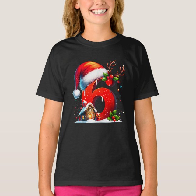 Camiseta Funny Meme Saying 6 7 Six Seven Christmas (Anverso)