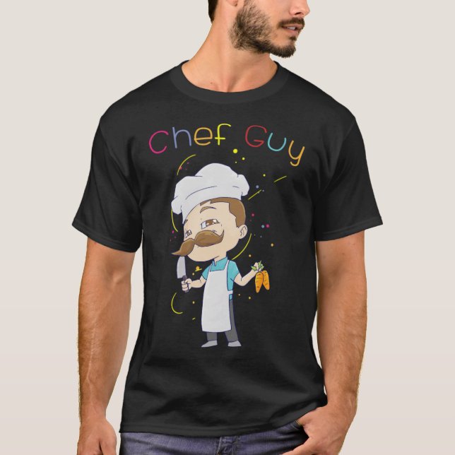 Camiseta Funny Mens Chef Diseño Chef Chef Chef Chef Chef Ch (Anverso)