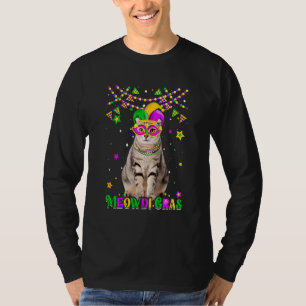 Camiseta Funny Meowdi Gras American Shorthair Cat Mardi Gra
