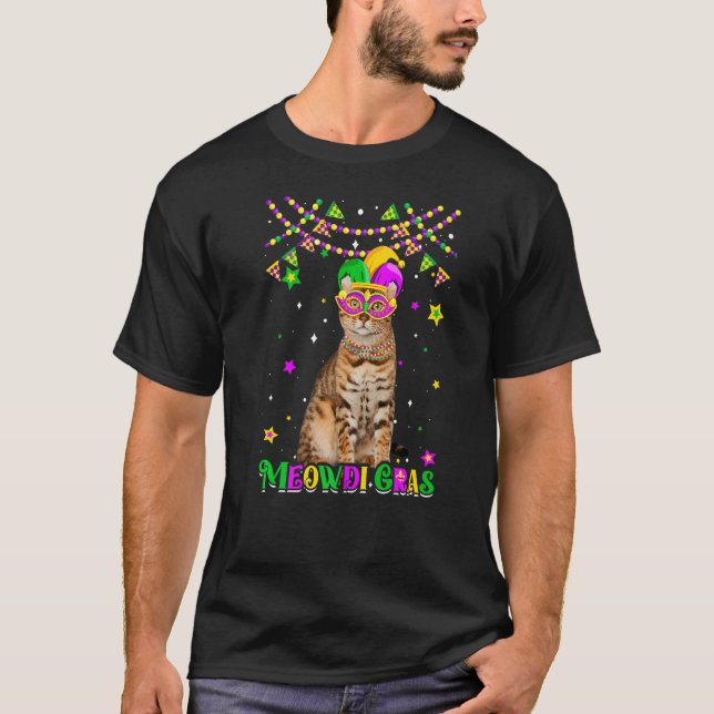 Camiseta Funny Meowdi Gras Carnaval del gato Mardi Gras de  (Anverso)