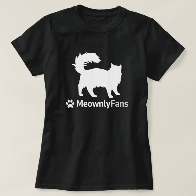 Camiseta Funny Meownly Fans Parodia (Diseño del anverso)
