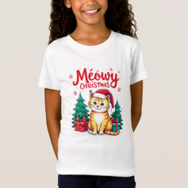 Camiseta Funny Meowy Christmas Cat T-shirt