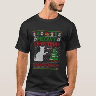 Camiseta Funny Meowy Navidades Gats Xmas Cute Cat Lover Ugl