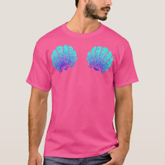 Camiseta Funny Mermaid Sea Shell Bra Costume Halloween