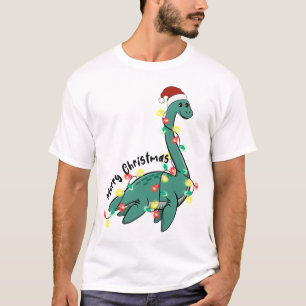 Camiseta Funny Merry Christmas Lochness Monster