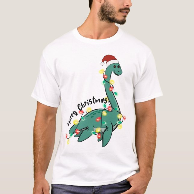 Camiseta Funny Merry Christmas Lochness Monster (Anverso)
