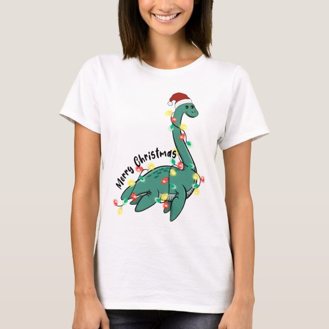 Camiseta Funny Merry Christmas Lochness Monster (Anverso)