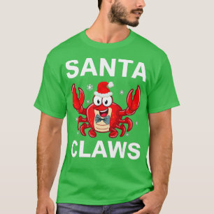 Camiseta Funny Merry Christmas Santa Claw Crab Crustacean C