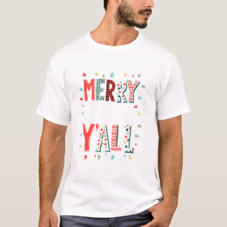 Camiseta Funny Merry Christmas Y all