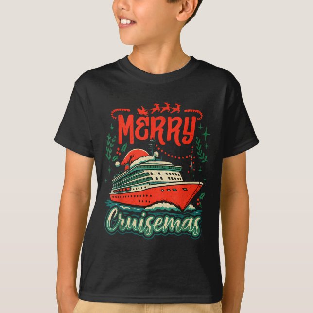 Camiseta Funny Merry Cruisemas Holiday Cruise Vacation  (Anverso)