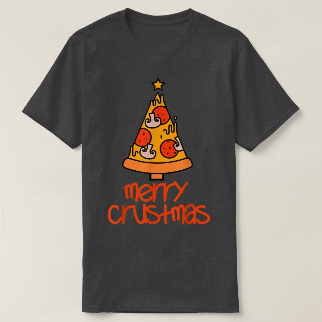 Camiseta Funny Merry Crustmas Pizza Amantes A Los Navidades (Diseño del anverso)