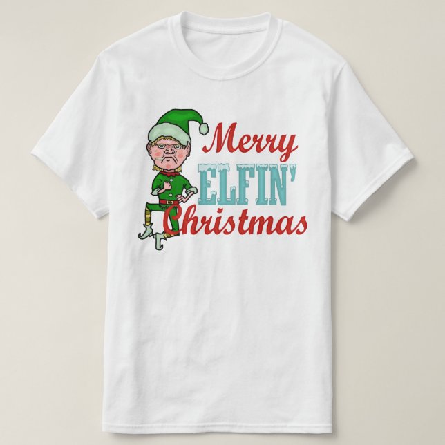 Camiseta Funny Merry Elfin Navidades Elf Pun (Diseño del anverso)