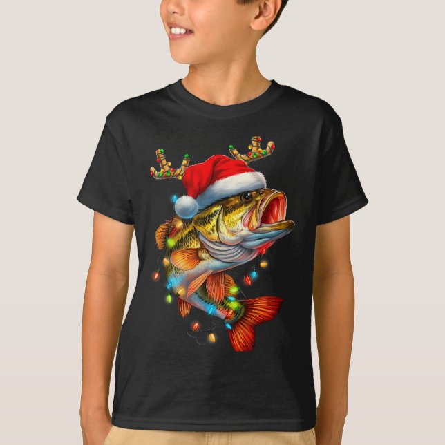 Camiseta Funny Merry Fishmas B Fish Fishing Christmas Xmas  (Anverso)