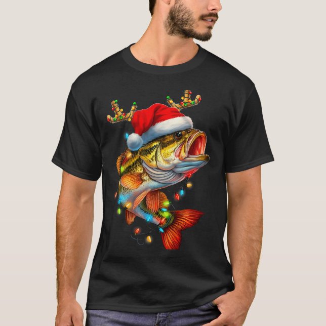 Camiseta Funny Merry Fishmas B Fish Fishing Christmas Xmas  (Anverso)