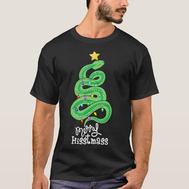 Camiseta Funny Merry HisstMass python Snake Merry tree (Anverso)