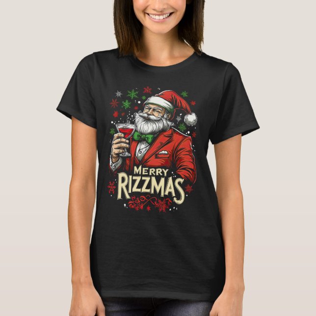 Camiseta Funny Merry Rizzmas Santa Navidades (Anverso)