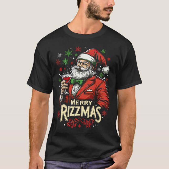 Camiseta Funny Merry Rizzmas Santa Navidades (Anverso)