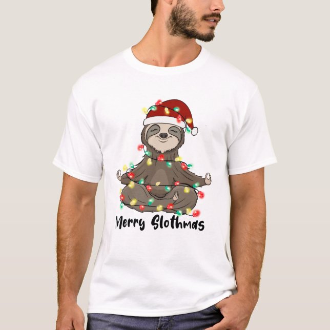 Camiseta Funny Merry Slothmas Sloth (Anverso)