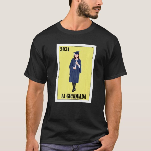 Camiseta Funny Mexican Design for Graduation - La Graduada  (Anverso)
