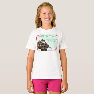 Camiseta Funny Military/Navidades Santa