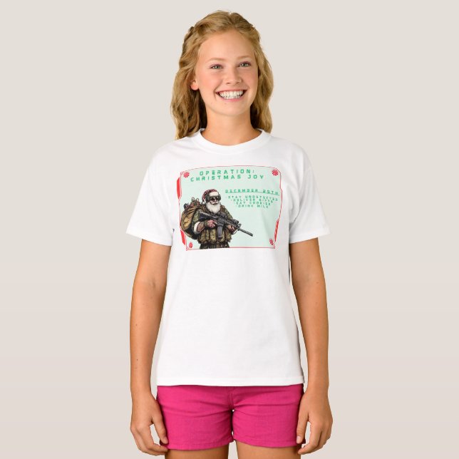 Camiseta Funny Military/Navidades Santa (Anverso completo)