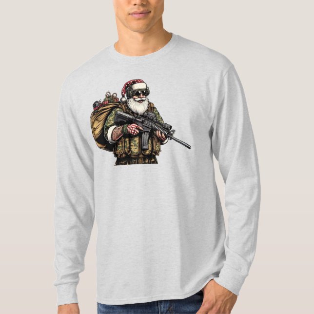 Camiseta Funny Military/Navidades Santa (Anverso)