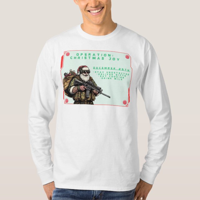 Camiseta Funny Military/Navidades Santa (Anverso)
