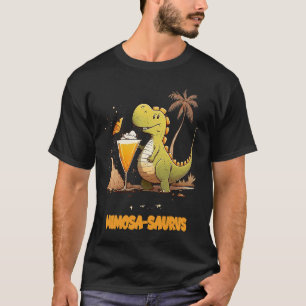 Camiseta Funny Mimosa Saurus Dinosaur Drinking Chiste