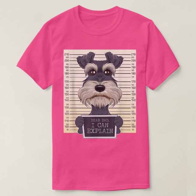 Camiseta Funny Miniature Schnauzer Dad I Miniature Schnauze (Diseño del anverso)