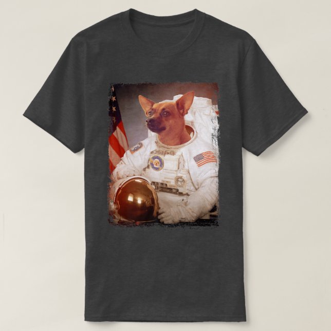Camiseta Funny Misión Espacial Astronauta de Pinscher en An (Diseño del anverso)
