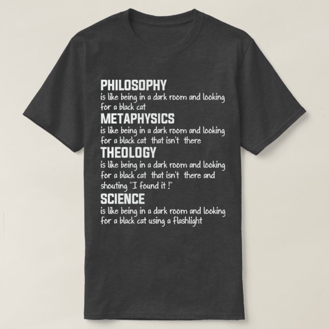 Camiseta Funny Mix Science Philosophy Metaphysics Theology  (Diseño del anverso)