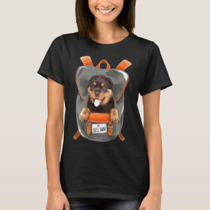 Camiseta Funny mochila de Rottweiler Bolsa de bolsillos par