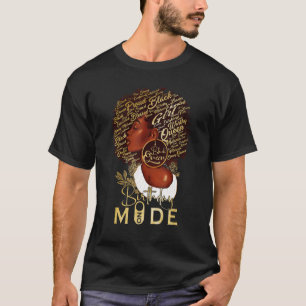 Camiseta Funny Modo De Cumpleaños De La Reina Afro Para Muj