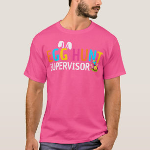 Camiseta Funny Mom Dad, supervisor de la caza de huevos de