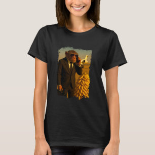 Camiseta Funny Monkey Business Suite Bananas y Jet Privado