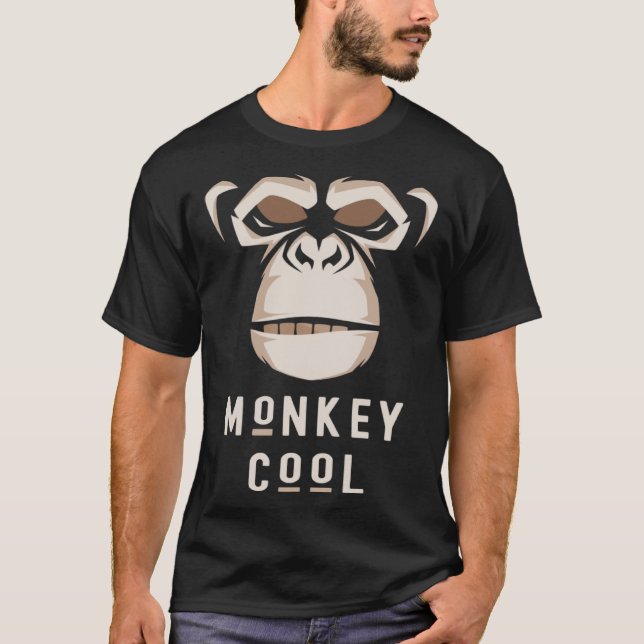 Camiseta Funny Monkey Cool Fun Chimp Wild Primate Animal (Anverso)