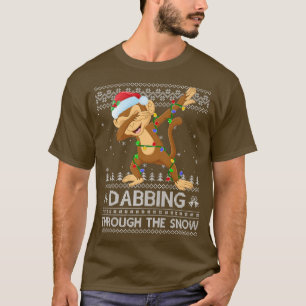 Camiseta Funny Monkey Dabbing Through The Snow Ugly Monkey 
