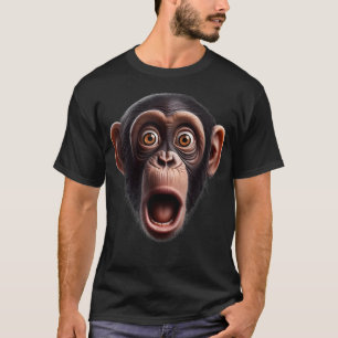Camiseta Funny Monkey Face chimpancé