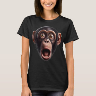 Camiseta Funny Monkey Face chimpancé