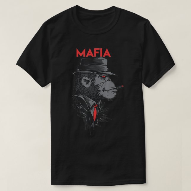 Camiseta Funny Monkey  Gorilla Mafia  (Diseño del anverso)